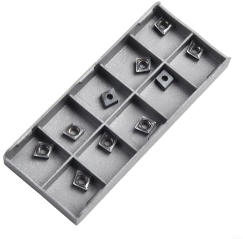 CYRENT CCMT060204-SM IC907 Hartmetall-Wendeschneidplatten 10 Stück für SCLCR Werkzeughalter, CNC-Dreheinsatz für Innenlochbearbeitung