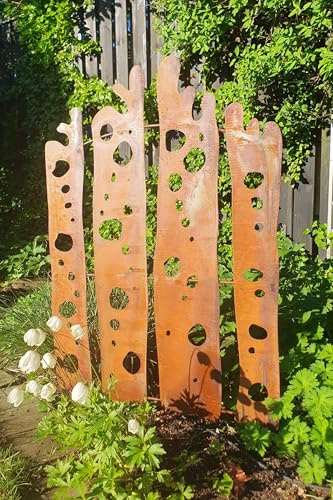 Rankgitter/Rankzaun Metall Gartenglück, Rost