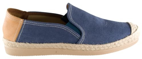 Alpargatas Hombre Verano Slip On | Zapatos Lona Transpirables Cómodos y Ligeros | Mocasines Casual Sin Cordones Antideslizantes (Marino, Sistema Tallas Calzado EU, Adulto, Números, Mediano, 50)