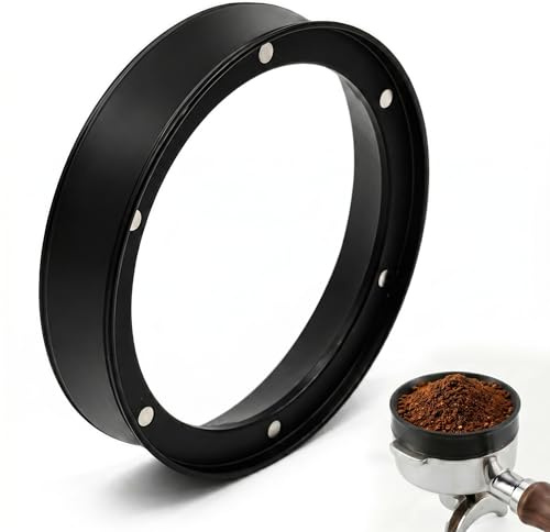 54mm Magnetic Dosing Funnel, Portable Magnetic Espresso Dosing Funnel with 6 Magnets Aluminum Portafilter Dosing Ring Coffee Machine Accessories for Barista Home Cafe