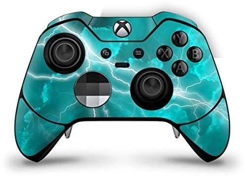 Skins4u Aufkleber Design Schutzfolie Skin kompatibel mit Xbox One Elite Controller Apocalypse Türkis