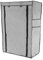 PrimeMatik Kleiderschrank und Schuhschrank aus abnehmbarem Stoff 60 x 30 x 93 cm grau mit Rolltür (DX078), Kunststoff Segeltuch, 60 x 30 x 93