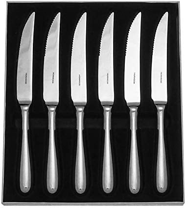 Stellar 6-Piece Stainless Steel Steak Knife Set in Gift Box, Dishwasher Safe