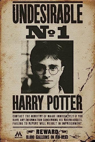 Tainsi Harry Potter Undesirable No 1 Poster, 11 x 17 Zoll, 28 x 43 cm