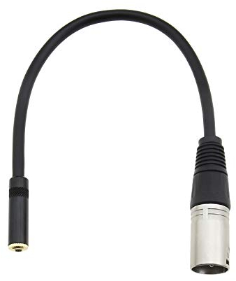 Create idea Mini-Jack 3,5 Mm 1/8 Pulgadas Micrófono TRS Hembra A 3 Pines XLR Macho Enchufe Adaptador de Audio Línea de Cable Convertidor 0,3 M/1 Pie Cables Negro