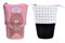 iSuperb 2PK Transformator Federmäppchen Mäppchen Karikatur Ständer Bleistifthalter Reißverschluss Einziehbarer Bleistiftetui Pencil Case Ständer Mädchen Kosmetiktasche Organizer(Braunbär/Plaid)