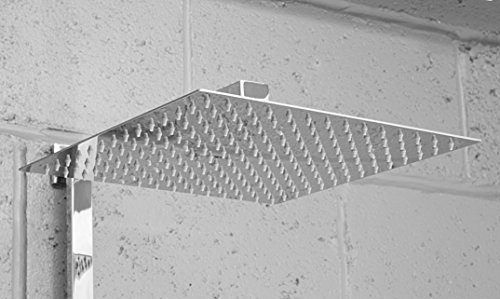 Vesuvio 300mm Square Rain Shower Head Stainless Steel High Pressure Rainfall Shower Head for The Comfortable Shower Experience