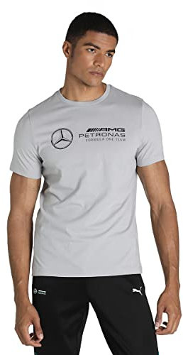 Puma Herren Mercedes-AMG Petronas Motorsport F1 Essentials Logo T-Shirt LMercedes Team Silver Gray