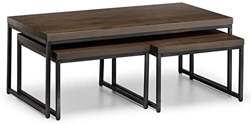Julian Bowen Brooklyn Couchtisch, verschachtelt, Eiche
