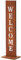 AMARE Standschild Welcome 20 x 15 x 72 cm, rostfarben, Standschilld Welcome