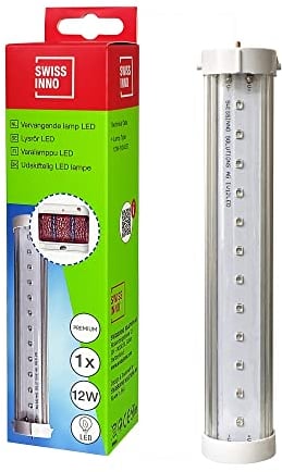 SWISSINNO Ersatzröhre UV LED 12 Watt Tube für Professionelle Insektenfalle 24 Watt LED | 1 Tube