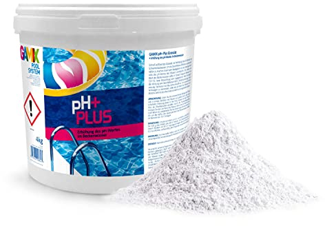 Gamix Regulierung des pH+ im Schwimmbadwasser | Ph Plus Pool | Granulat zur optimalen pH+Wert Stabilisierung | 4 kg