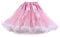 Homipooty Damen Elastische Taille Tüll Petticoat Tutu Party Mehrschichtiger Puffy Cosplay Rock Unterrock, Länge 40 cm, Taille 56-100 cm Rosa weiß