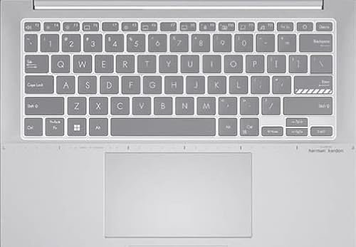 Saco Silicone Keyboard Cover Skin for 2022 OLED ASUS Vivobook 14 X1405ZA, Vivobook S14 Flip TN3402QA/ S3402ZA, Zenbook 14 UX3402ZA 14 Inch OLED Thin and Light Laptop (Not Fit for K3400 M3401) - Clear