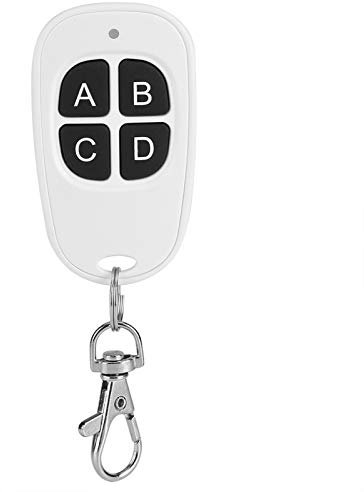 Tbest One Button Garage Remote 433Mhz Ev1527 1~4 Canales RF Transmisor de Control Remoto Inalámbrico para un Control Fácil 1 Botón (Cuatro Llaves)