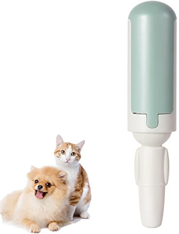 GALER Pet Hair Remover Roller, Reusable Cat And Dog Hair Remover Brush, Sticky Lint Rollers for Pet Hair Carpet Clothes, Washable Lint Brush Pet Fur Remover for Furniture Bedding Laundry Sofa (Green)