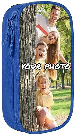 ＨＡＯＡＮＧＺＨＥ Personalisierte Foto Mäppchen, Individuelles Federmäppchen, Schulmäppchen, Federmäppchen mit Foto und Text selbst gestalten und Personalisieren, personalisiertes Fotogeschenk für Geburtstag