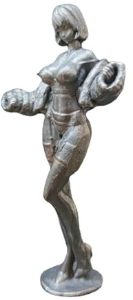 DTREEL Stehende sexy Miniatur-Statue für Mädchen, Messingfiguren, Körperkunst, Statue, Handwerk, Schreibtisch-Ornamente, Zuhause, Bar, Auto-Dekoration