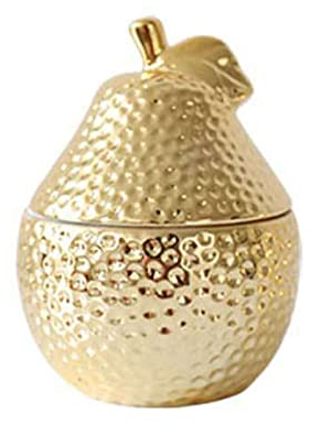 Sucrier en céramique,Contenants à épices, Sucrier doré avec couvercle, pot à sucre, décoration d'intérieur, bol à sel en forme de fruit, boîte d'assaisonnement, pots à épices, boîte à épices en cérami