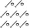 EMSea 8 sets Vis de Montage Manche de Guitare Électrique Basse 44.5x 4.5mm Boulon de Virole en Métal Bagues de Joint Boulons pour Guitare Acoustique Électrique Basse, Argent