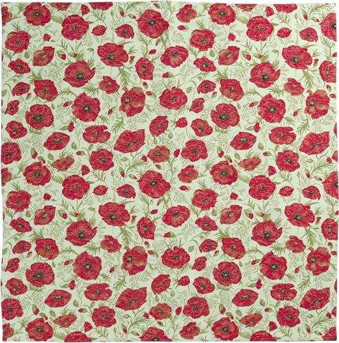 Sander - Gobelin Tischdecke/Mitteldecke - Bari - Mohnblumen - 85 x 85cm, 447803