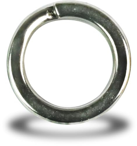 VMC Heavy Duty Split Ring Farbe Schwarz [Nummer 4] [10 Stück] [47 Kilogramm]