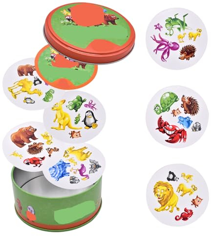 LHCUPGE Kartenspiel für Kinder 55 Stück Card Game Familienspiel | Kartenspiel | 2-8 Spieler | Ab 6+ Jahren | 15+ Minutes Playing Time