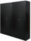 PROREGAL Mega Deal 2X Flügeltürenschrank Elephant fertig montiert, | HxBxT 185x90x40cm | 4 Fachböden | Schwarz | Metallschrank abschließbar Lagerschrank Aktenschrank Büroschrank Werkzeugschrank