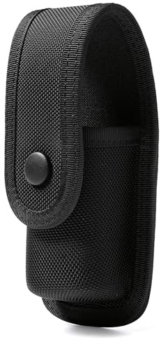 Dotacty OC/Mace Sprühhalter für Duty-Gürtel, MOLLE-Weste MK3/MK4, geformtes Nylonetui für Pfeffer-Gel-Kanister, Selbstverteidigung, Dosentasche mit Druckknopfverschluss oben für Polizei-Sicherheit LE
