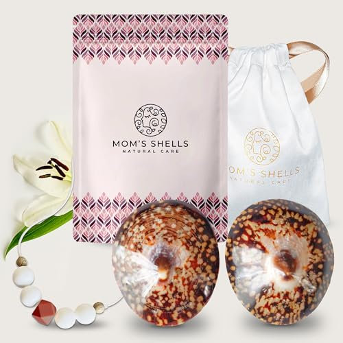 MOM’S SHELLS Essentiel – Coquillages d’allaitement en nacre – Soulage crevasses et irritations – Lactation 100% naturelle – Accessoire pour Mamelons Anti Crevasse, Lait Maternel (Taille M - 5.5/6cm)