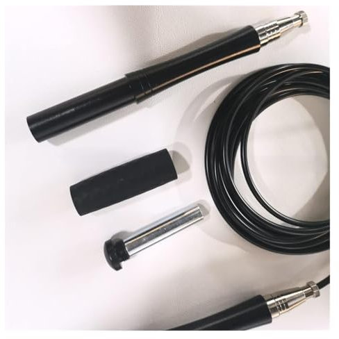 JOYTILLGU Jump Rope 4mm diameter steel cord heavy weighted aluminum handle double bearing skipping rope speed jump fitness double under Jumping Rope(Gris)