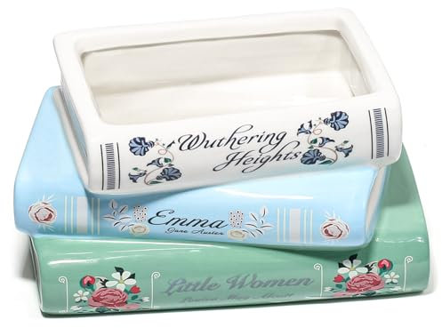 Dnnnii Keramik-Buch-Pflanzgefäß, einzigartige Heimdekoration für Buchliebhaber, vintage-Stil-Vase, dekorative Pflanzgefäße für Zimmerpflanzen, kleiner Übertopf in Buchform