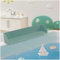 LAHAQIQI Silicone Sink Water Bathtub Splash Guard with 4 Suction Cups for Kitchen and Bathroom, Bath Toys Storage Tub Play Shelf Tray for Kids(Aqua, 1Pack)