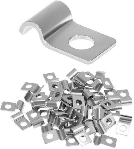 QWORK® 50 Stück kabelschellen zum schrauben für Kabel Ø 4-5 mm, Edelstahl 304 Rohrschellen Befestigungsschelle, Langlebig und Korrosionsbeständig