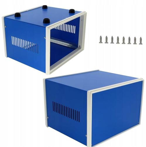 Rosfix Metallgehäuse blau 80x170x130mm Elektronikgehäuse Schutzgehäuse