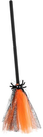 Escoba de Bruja de Halloween con Accesorio de Disfraz para Fiestas Decoración y Espectáculos de