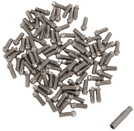 NIZUUONE 100pcs RC Car M3 Hex Screws RC Model M3 Hex Bolts RC Toy Hex Screw Set Alloy Outer Hex Screws with for Model Making Projects