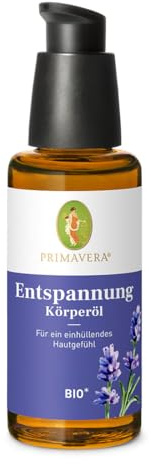 PRIMAVERA Entspannung Körperöl bio* 50 ml - mit Lavendel fein, Benzoe Siam und Calendula - wohltuendes Massage- & Körperöl - Naturkosmetik - vegan