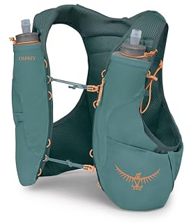Osprey Duro 1.5L Men's Running Hydration Vest with Hydraulics Soft Flasks - Adjustable Water Pack with Pockets, Cascade Blue, Small