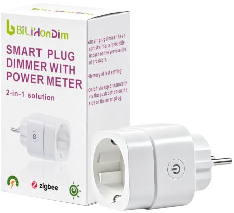 Bilihondim Zigbee Smart Dimmer-Stecker mit Energiemesser, Zeitplanfunktion, Überlastschutz