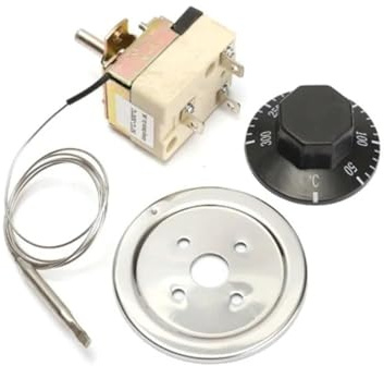 Thermostat AC 250V 16A 50-300/50-400 Grad Celsius Knopf Flüssigkeit steigender Temperaturregler NO NC for Elektroofen(50 to 300 degrees)