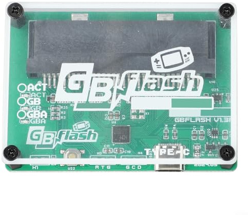 GB Flash Cartridge Burner USB er for Game Boy GBC, ROM Backup Restore Writer Tool with Type C Cable, Compatible with FlashGBX GUI for Retro Gaming Fans