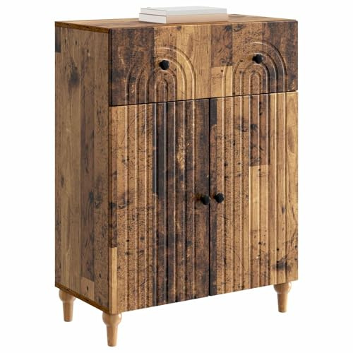 vidaXL Sideboard Altholz 66 x 34,5 x 90 cm Holzwerkstoff, Wohnzimmerstauraum, rechteckiger Schrank, modernes Möbel, praktischer Ordner, viel Platz, zeitgemäßes Design