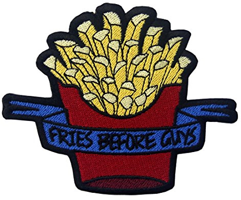 Fries Before Guys Chips Embroidered French Fries Badge Iron On Sew On Patch