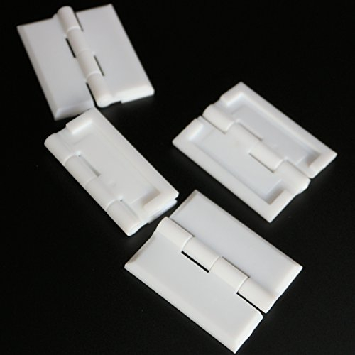 4 x Acryl Scharnier 45mm x 38mm WEIß Scharniere, Beständige Acryl, Kunststoff, Acrylkunststoff, kontinuierlich, Klavier, Scharnier, Scharniere, Beschläge, Band, Gelenk, Angel