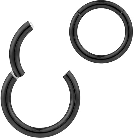 365 Sleepers Chirurgenstahl 0,8mm 1,0mm 1,2mm 1,6mm 2,0mm 2,5mm 3,0mm 4,0mm Segmentring Nasen Hoop Knorpelohrring Septum Klappbarer Daith Helix Tragus Piercing Schmuck