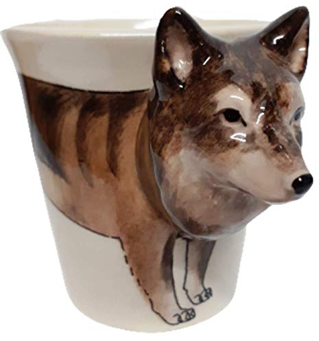 B2SEE Mug-loup-tasse-animaux-gateau-3d-ceramique Fait Main Enfant Femme Garcon Fille de LTD