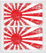 MioVespa Collection Aufkleber, Motiv: japanische aufgehende Sonne, laminiert, 70 mm, 2 Stück