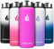 HYDRO CELL Stainless Steel Insulated Water Bottle with Straw - For Cold & Hot Drinks - Metal Vacuum Flask with Screw Cap and Modern Leakproof Sport Thermos for Kids & Adults (Fuchsia 40oz)