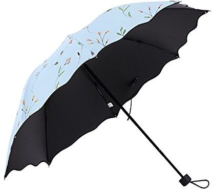 JIAHG Regenschirm Mini Sonnenschirm, Anti UV, leicht und Kompakt, Winddicht, 8-Fach Verstrebung, Schirm für Damen Mädchen Reisen Outdoor Camping Alltag Bedarf